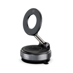 Ultra-stable magnetic car phone holder with strong magnetic grip and vacuum base for secure smartphone placement.